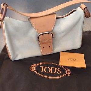 Authentic Tod’s suede and leather purse